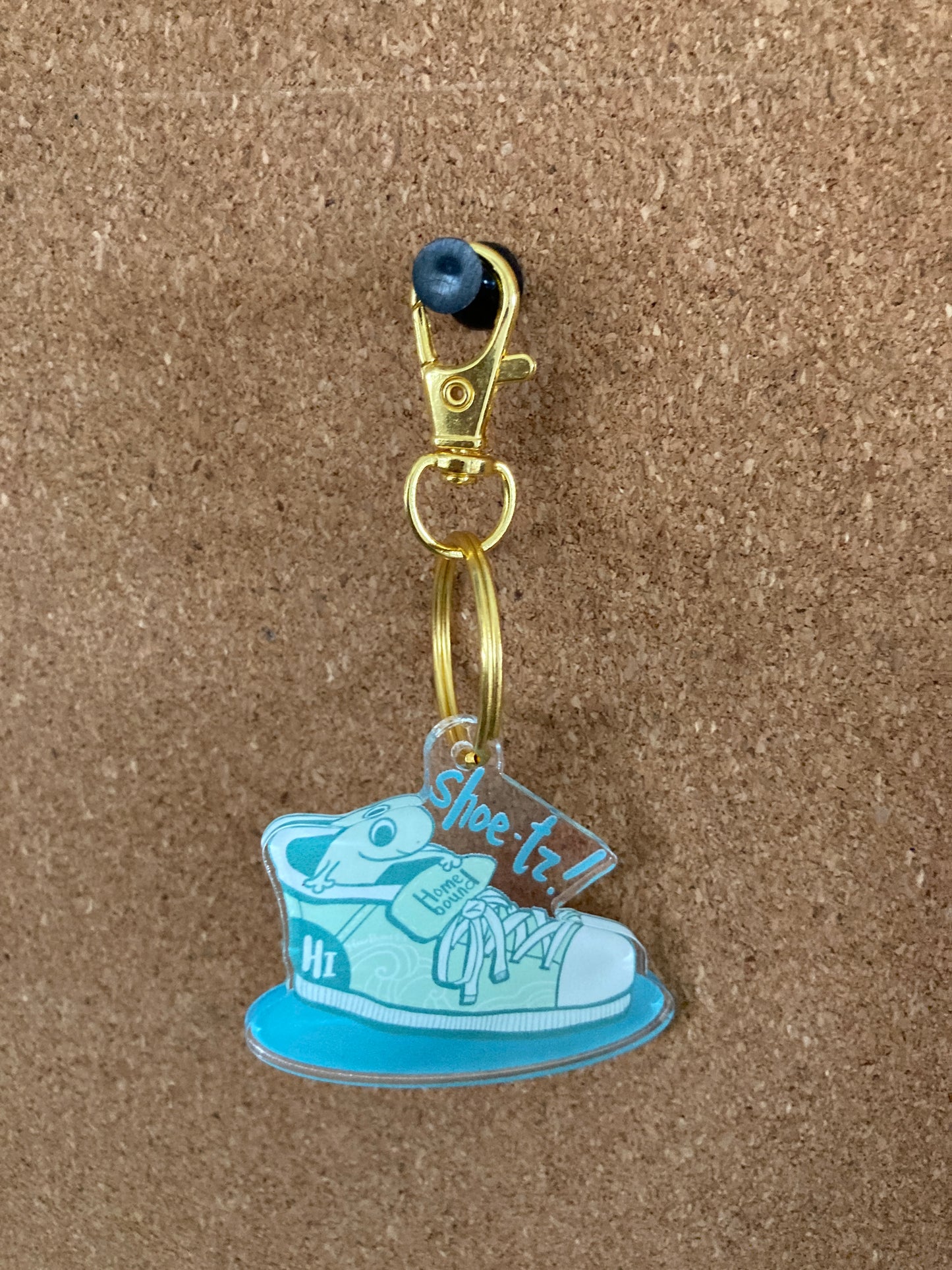 Teal Shoe'tz Gecko Keychain