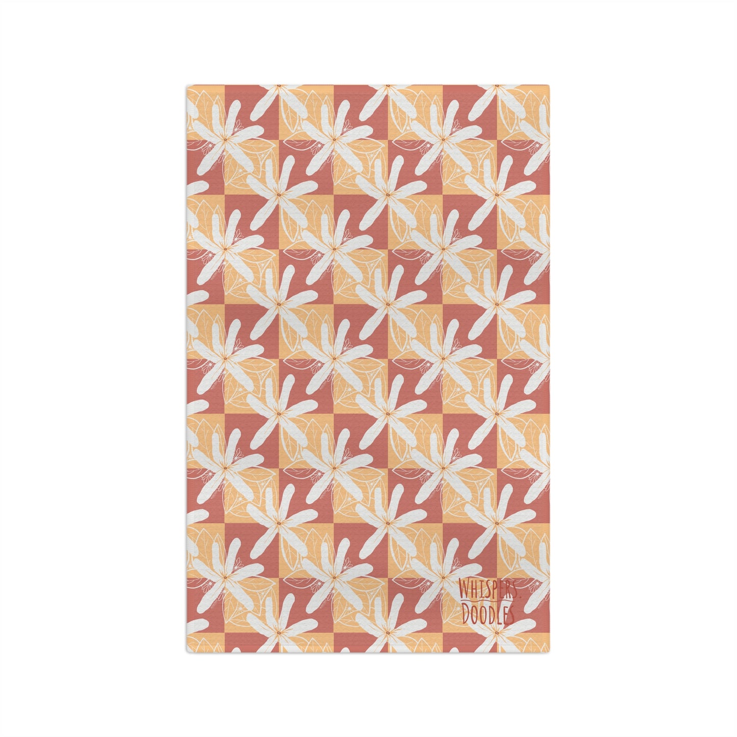 Red & Yellow Tiare Checkered Soft Tea Towel