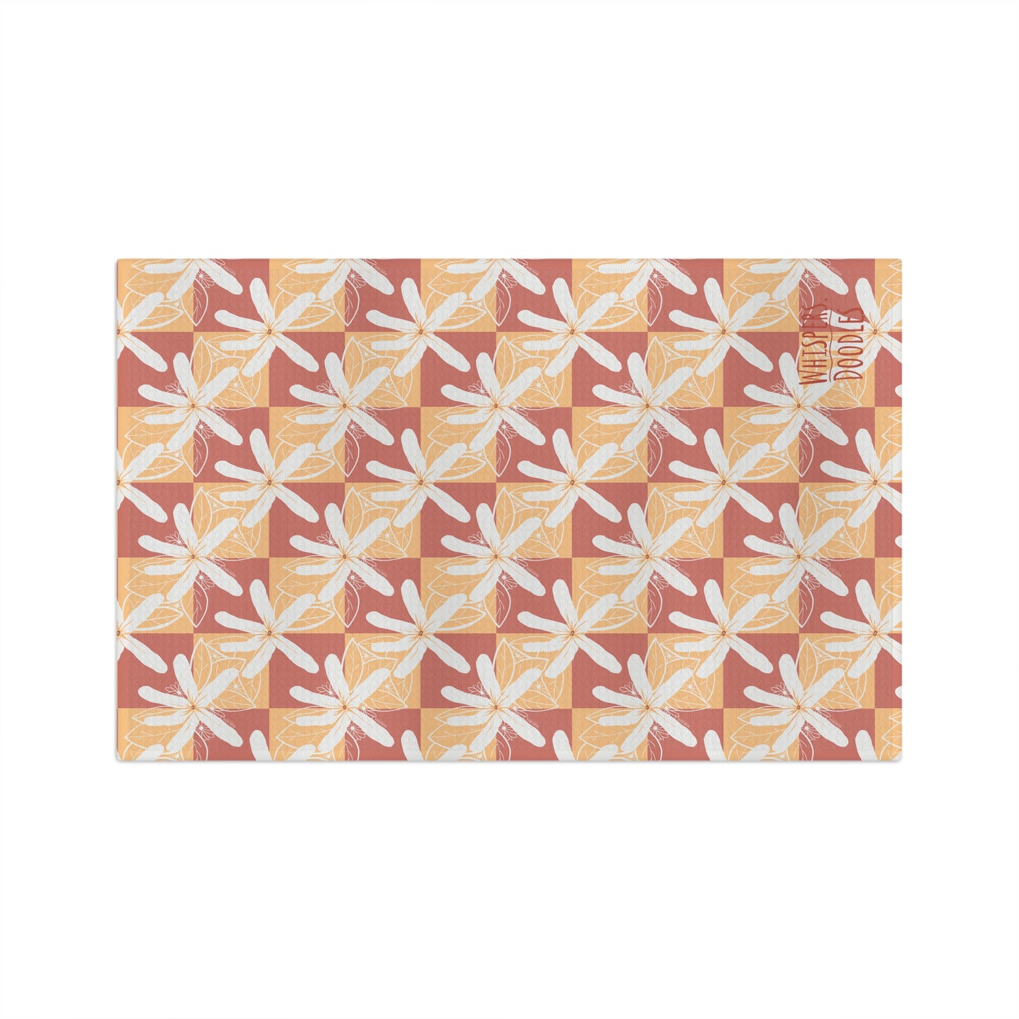 Red & Yellow Tiare Checkered Soft Tea Towel