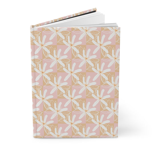 Pink Checkered Tiare Hardcover Journal Matte