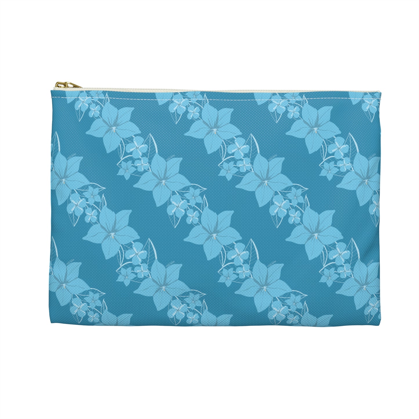 Blue Jasmine Zippered Pouch