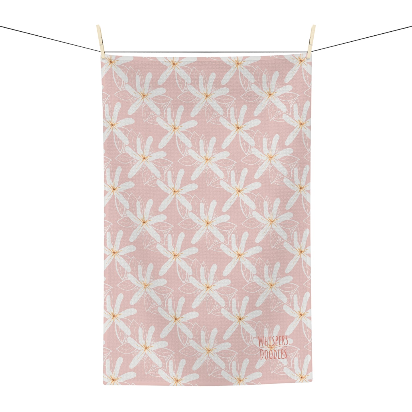 Pink Tiare Soft Tea Towel