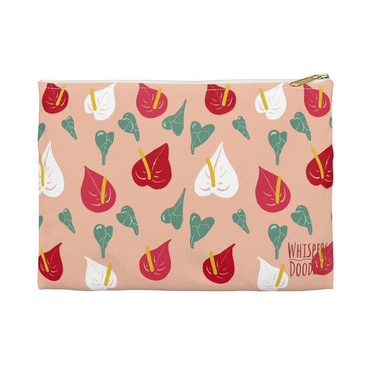 Anthurium Zippered Pouch