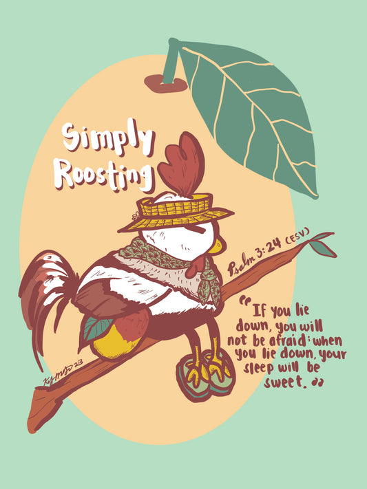 Psalm 3:24 Roosting Rooster