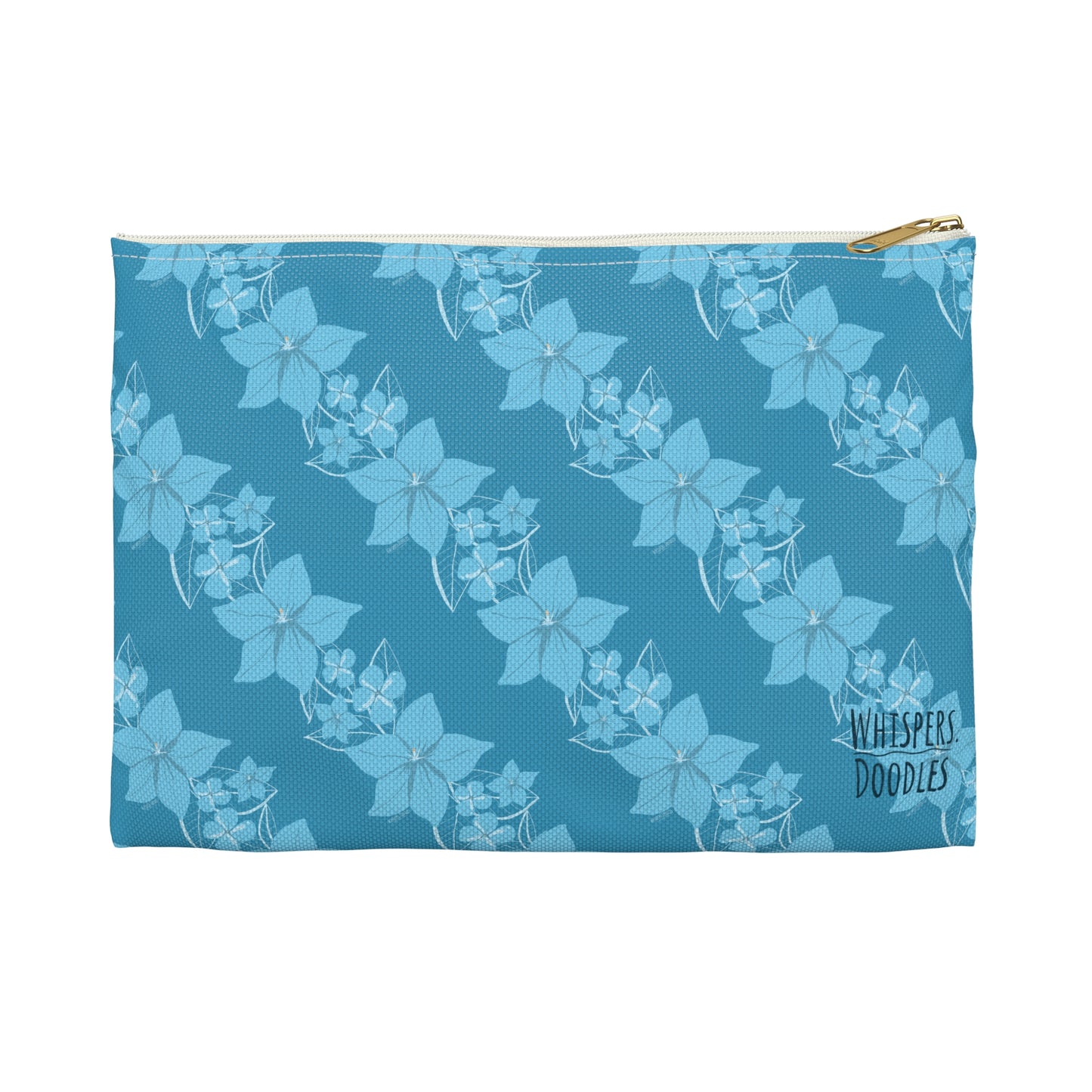 Blue Jasmine Zippered Pouch