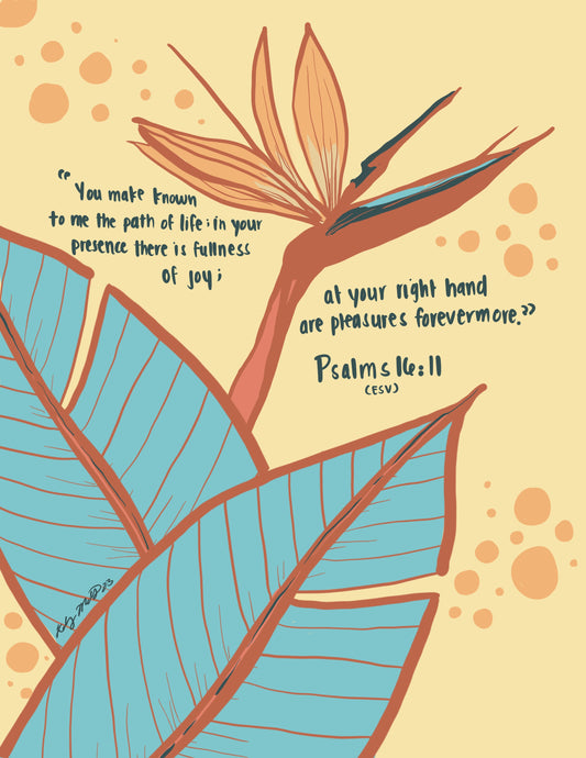 Psalm 16:11 Bird of Paradise
