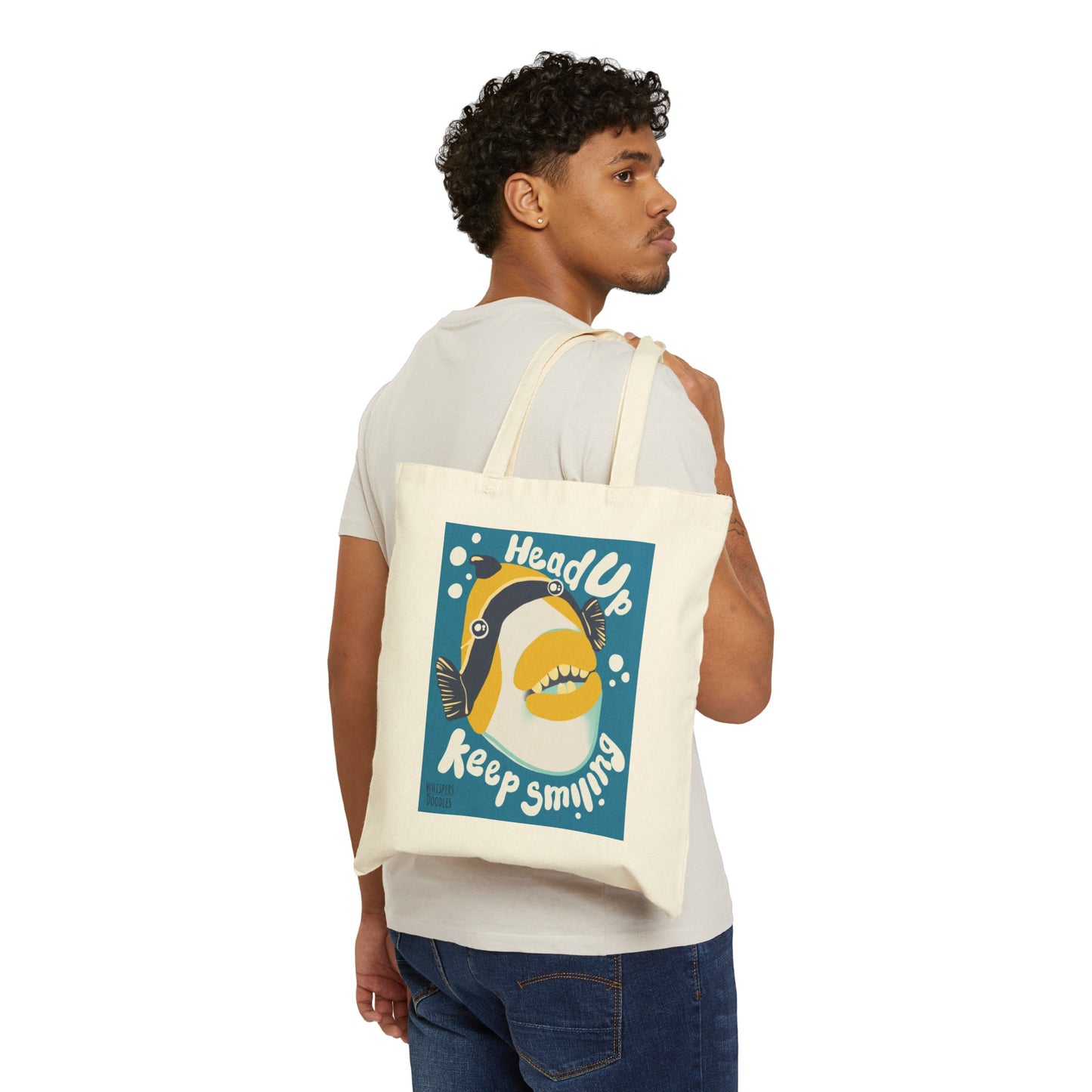 Happy Humu Cotton Canvas Tote Bag