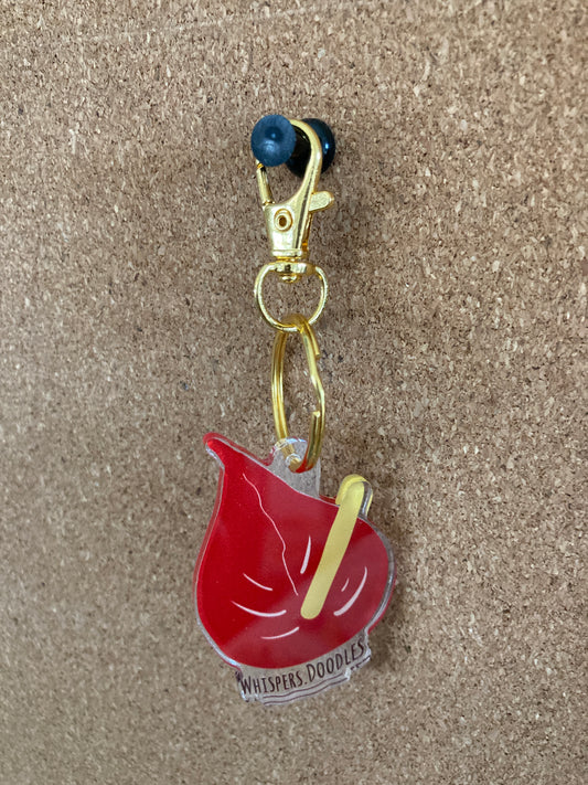 Anthurium Keychain