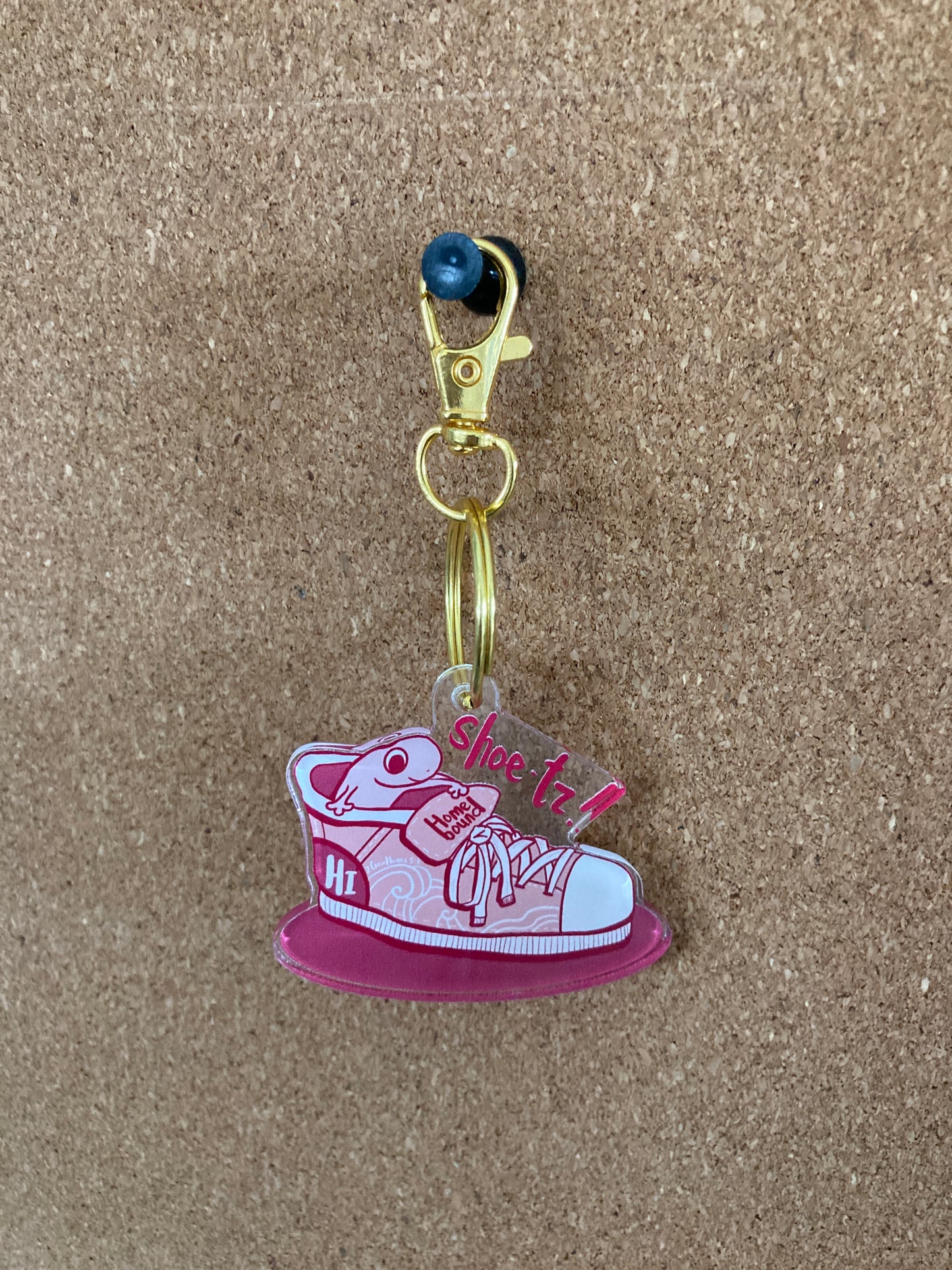 Pink Shoe'tz Gecko Keychain