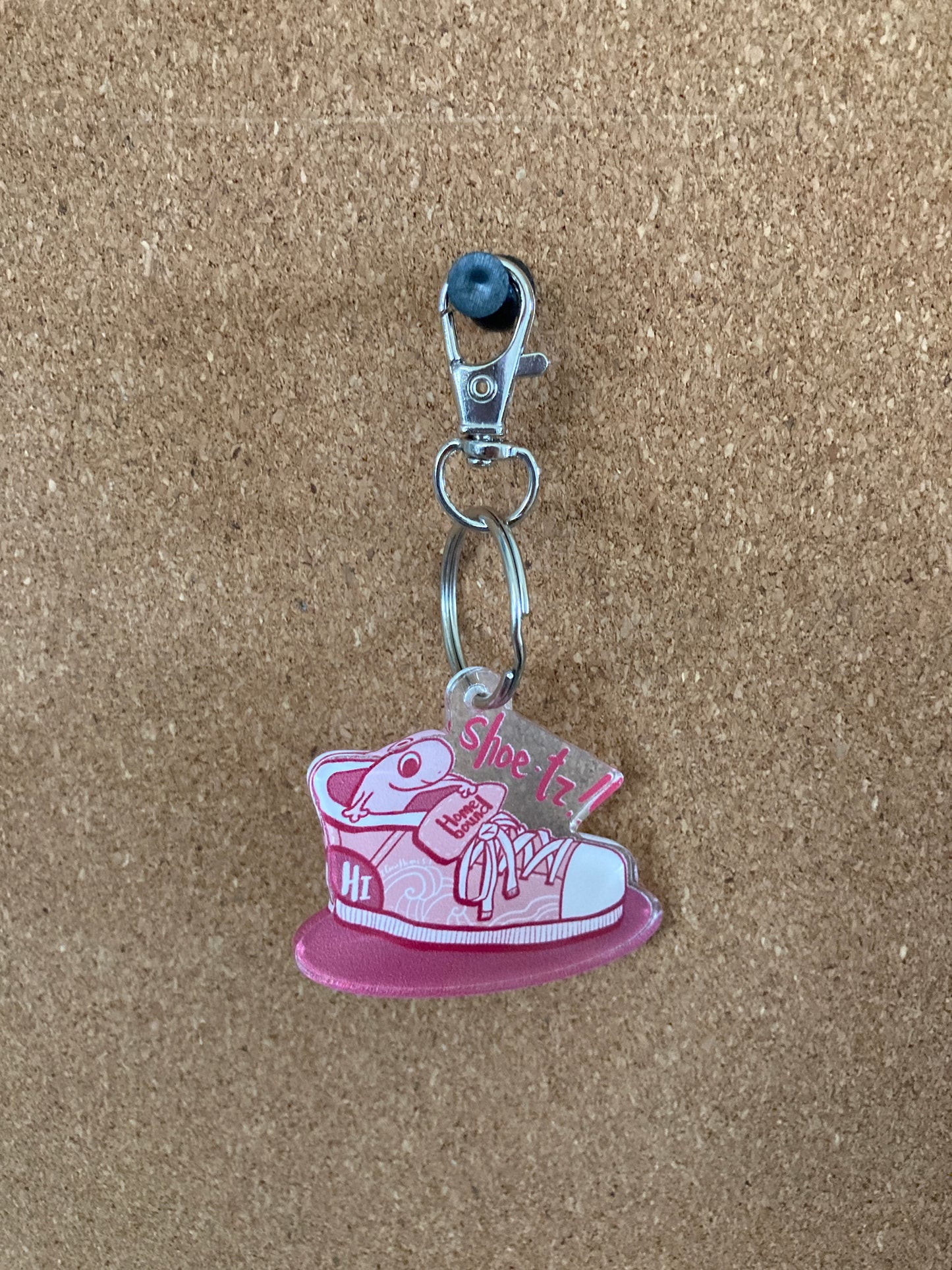 Pink Shoe'tz Gecko Keychain