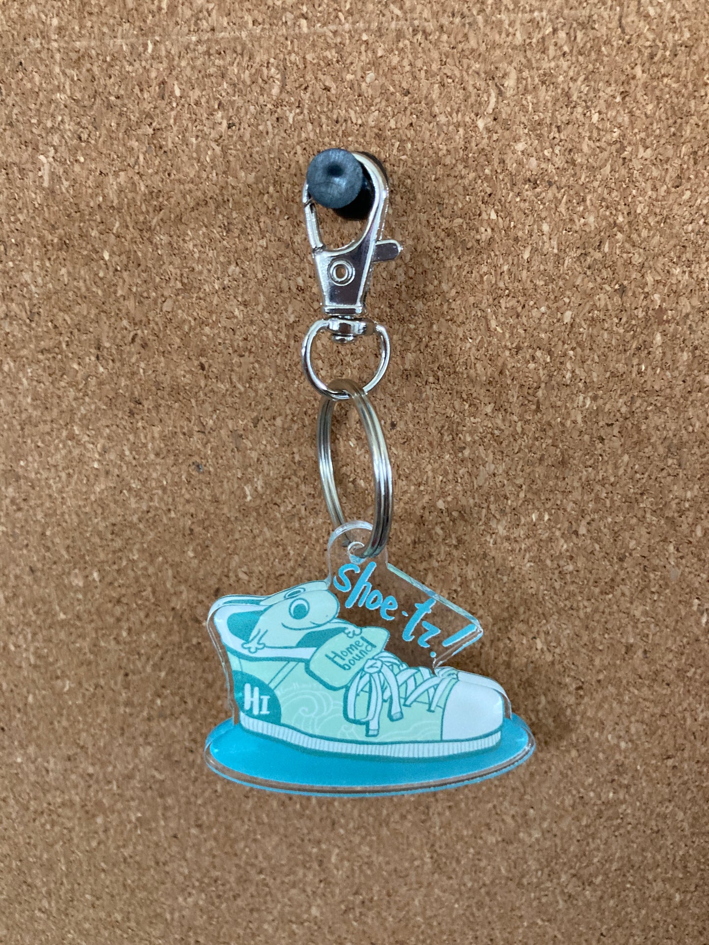 Teal Shoe'tz Gecko Keychain